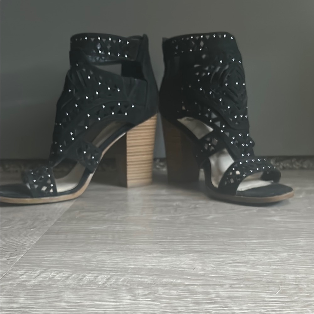 Fergalicious Black Heeled Studded Shoes